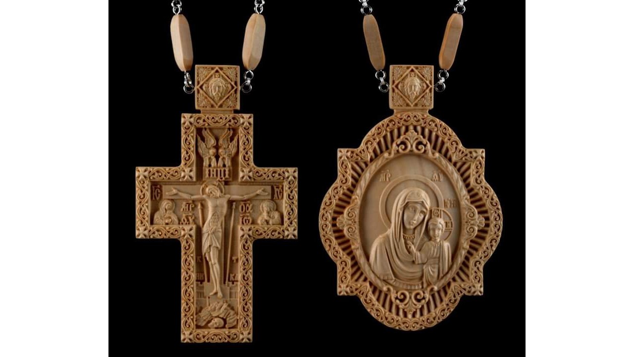 Wooden Bishop's Set, Encolpio, Pectoral Cross 36-13